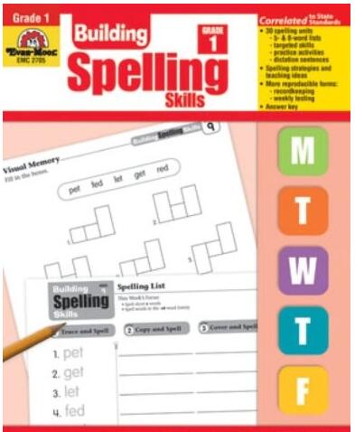[教材资源] 埃文·摩尔建立拼写技能 Evan-Moor Building Spelling Skills